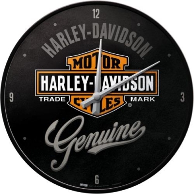 Harley Davidson Garage WLA Zegar Czarny Ścienny
